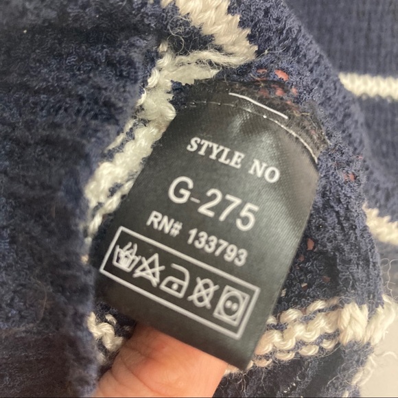 POL Modcloth Striped Knit Navy Tank Top - Picture 4 of 4